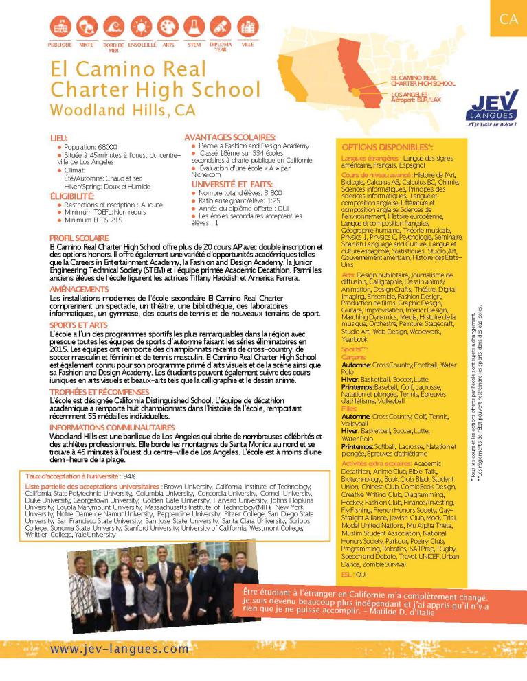 El Camino Real Charter High School Woodland Hills, CA